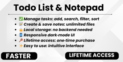 Productivity Hub – All‑in‑One Browser‑Based Todo List & Rich‑Text Notepad Web App